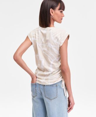 Petite Cotton Side-Ruched Top, Macy's Exclusive