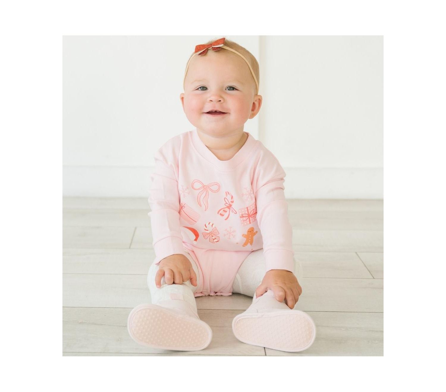 Baby Girls Christmas Fun Long Sleeve Romper