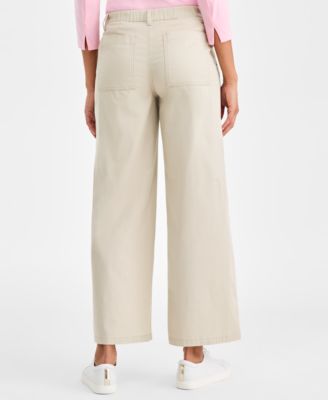 Women's Cotton-Blend Pleated-Front Pants, Macy's Exclusive