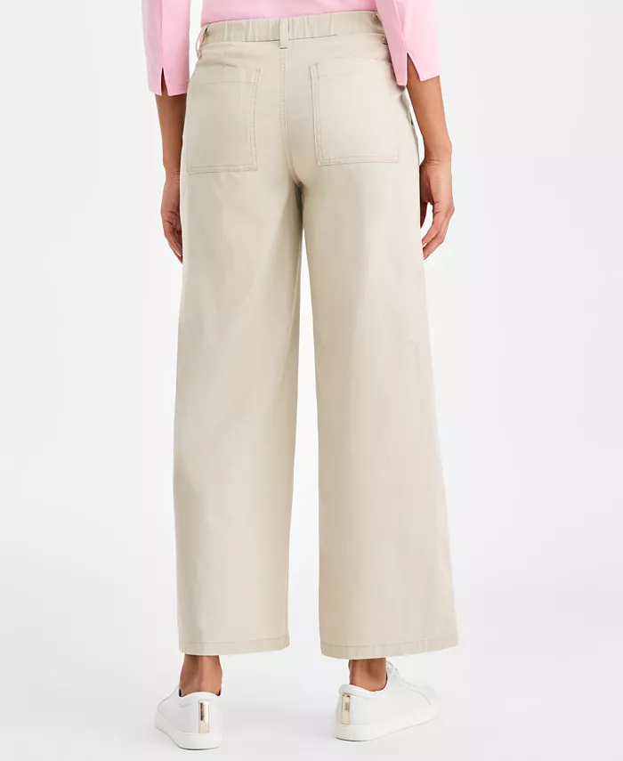 Women's Cotton-Blend Pleated-Front Pants - thumbnail 6