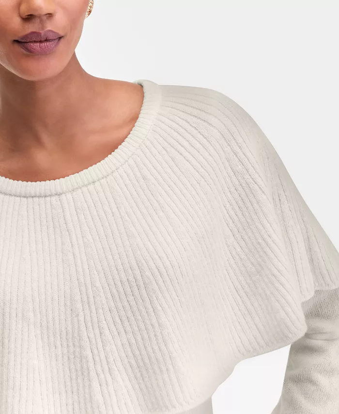 Women's Long Sleeve Cape Sweater - thumbnail 6