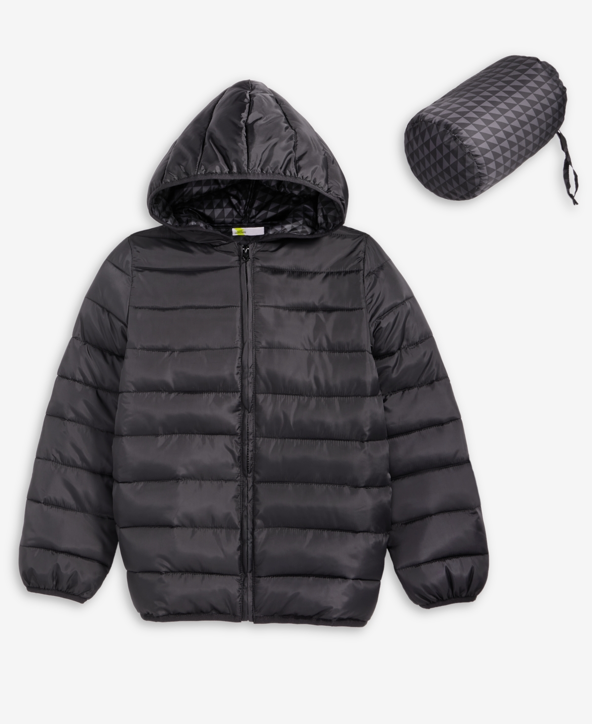 Epic Threads Boys 5-20 Check Packable Long-sleeve Jacket, Macy's Exclusive In Black