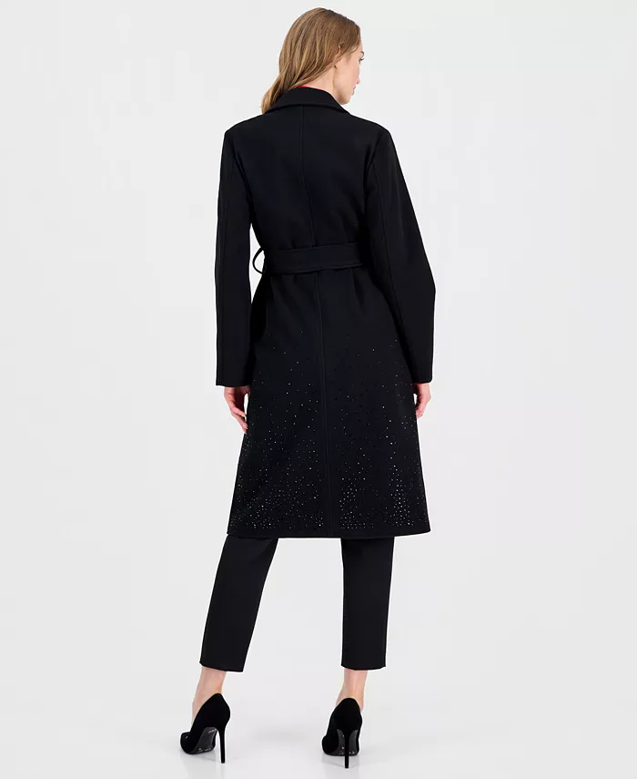 Women's Double-Breasted Embellished Coat - thumbnail 5