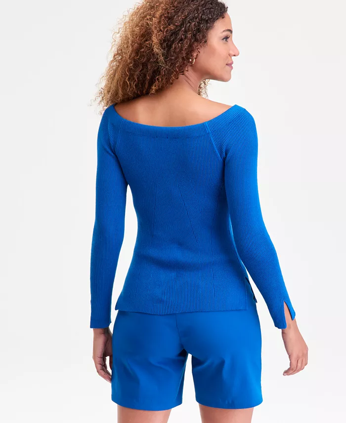 Women's Wide-Neck Sweater - thumbnail 8