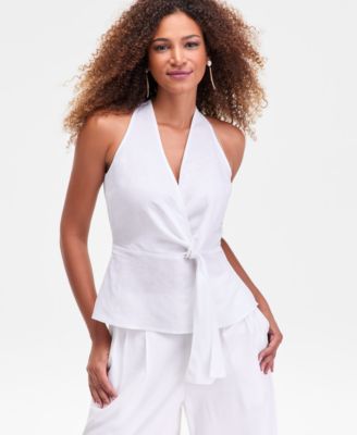 I.N.C. International Concepts - Women's Tie-Waist Halter Top