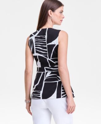 Women's Printed Sleeveless Wrap Top, Macy's Exclusive