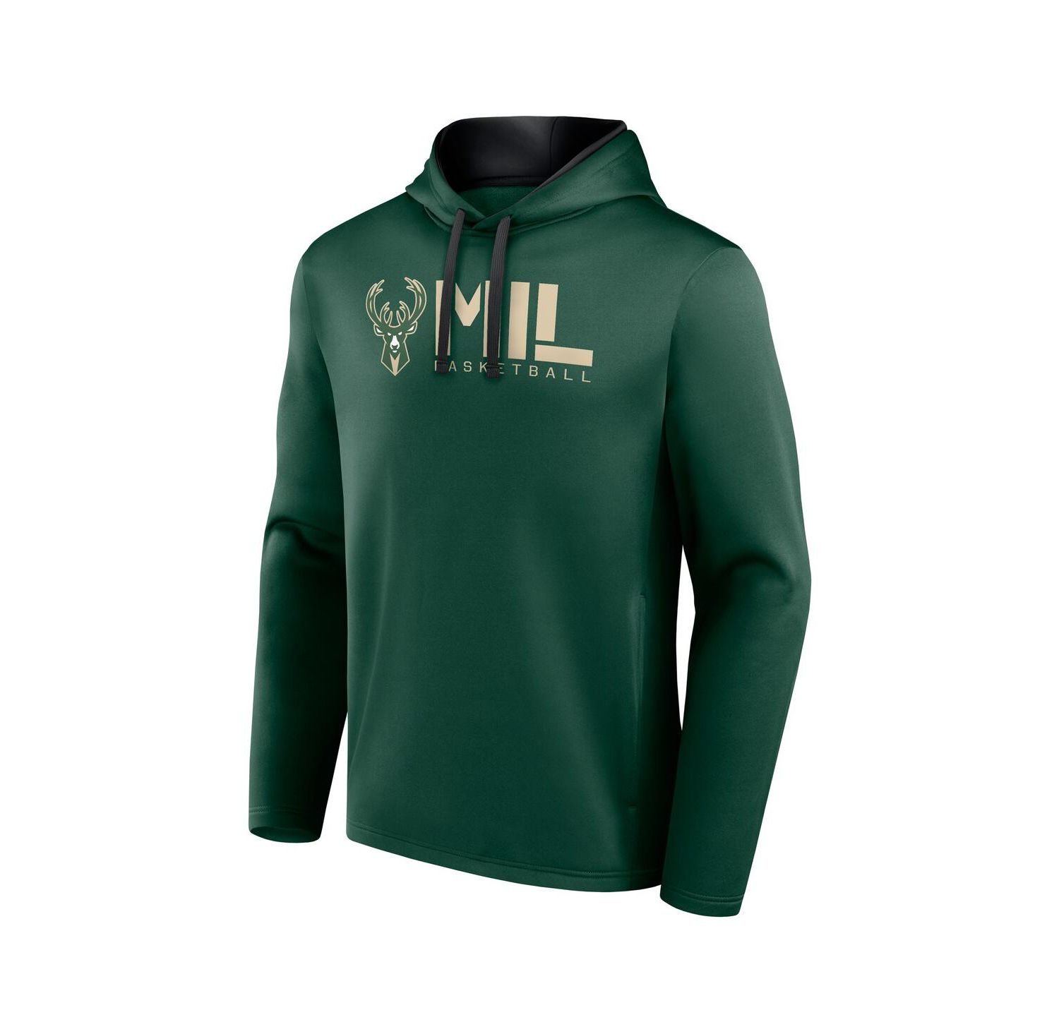 Men's Hunter Green Milwaukee Bucks Head Start Pullover Hoodie