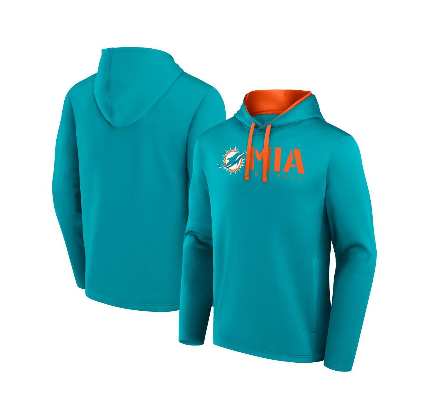 Men's Aqua Miami Dolphins Head Start Pullover Hoodie