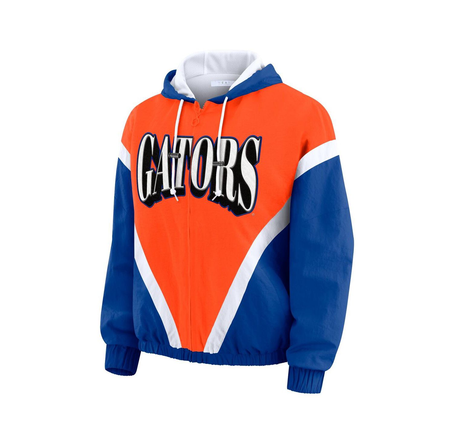 Women's Orange/Royal Florida Gators Color Block Full-Zip Hoodie Windbreaker Jacket