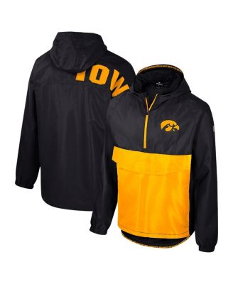 Colosseum - Men's Black Iowa Hawkeyes Reloaded Anorak Half-Zip Jacket