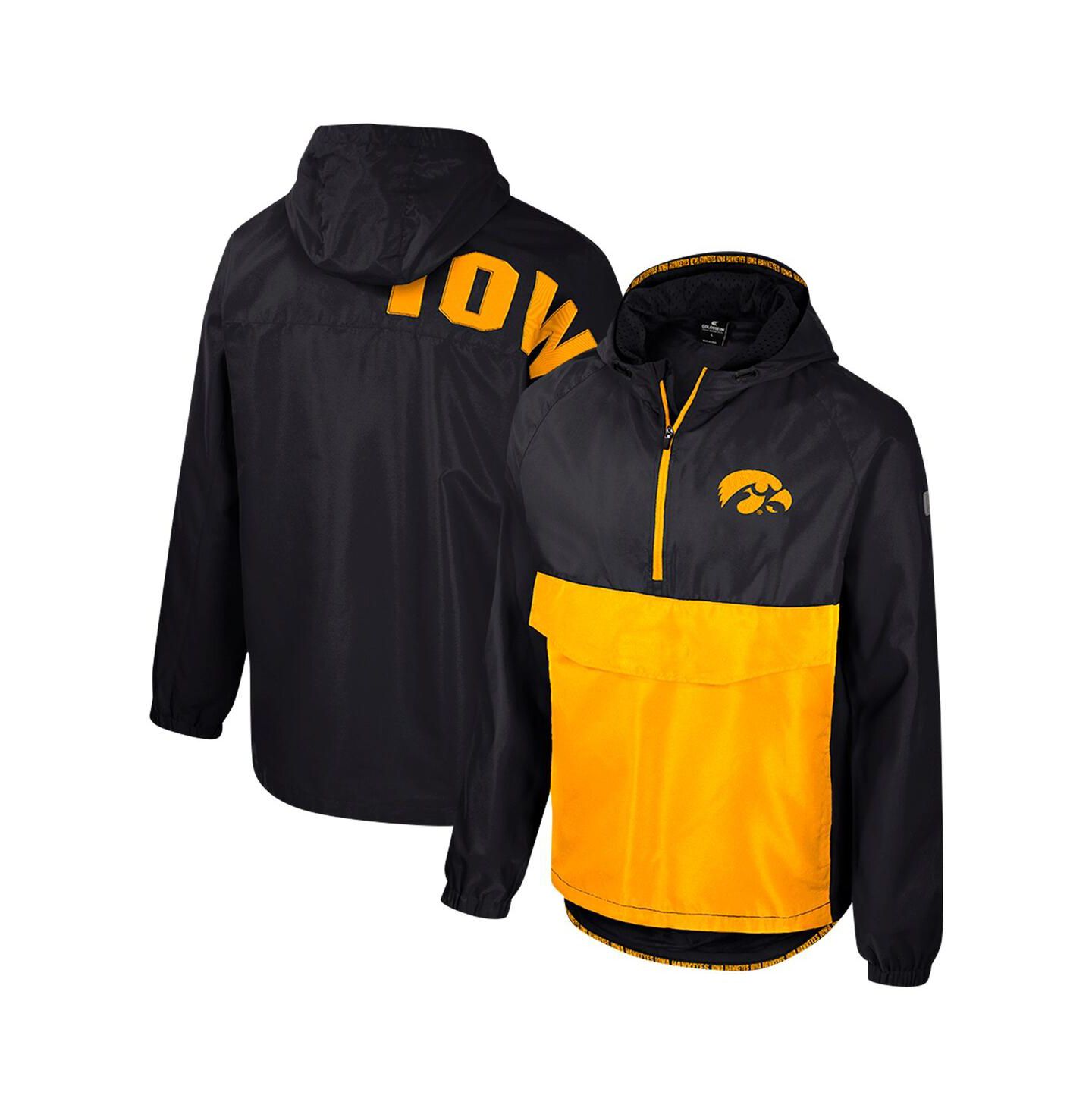 Мужская куртка Colosseum Black Iowa Hawkeyes Reloaded Anorak Half-Zip — фото 1