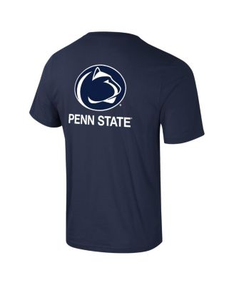 Men's Navy Penn State Nittany Lions Logo Lockup 2-Hit Active Blend T-Shirt