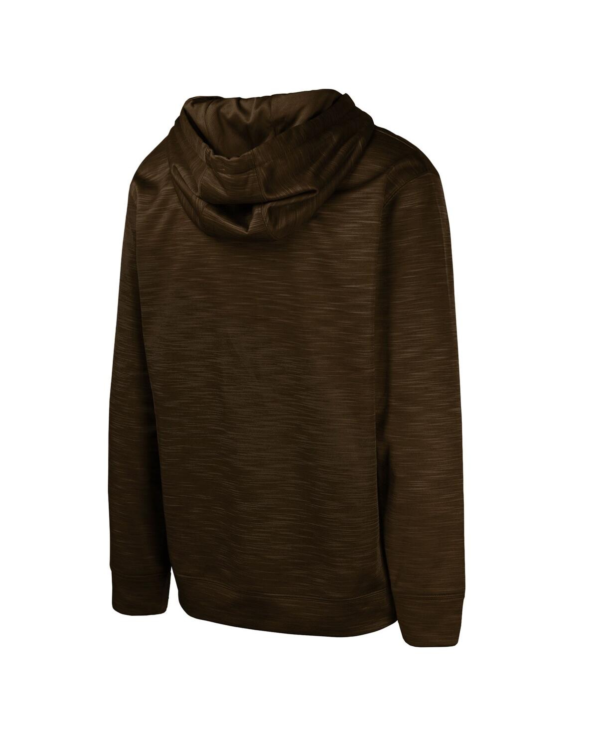Outerstuff Men's Brown Cleveland Browns Streak Fleece Pullover Hoodie In Brown