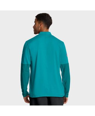 Men's Aqua Miami Dolphins Sideline Dri-FIT Half-Zip Pullover