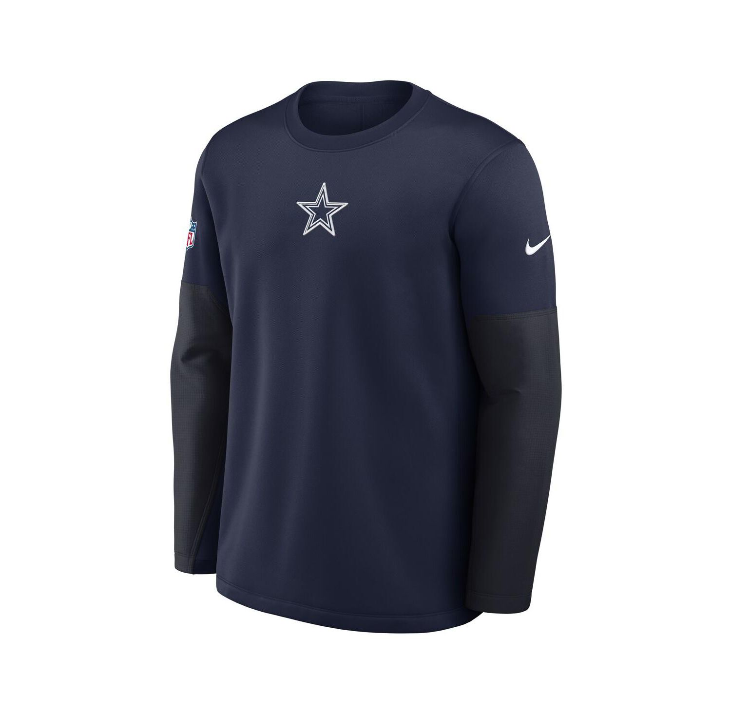 Men's Navy Dallas Cowboys Sideline Coach Therma-FIT Long Sleeve T-Shirt