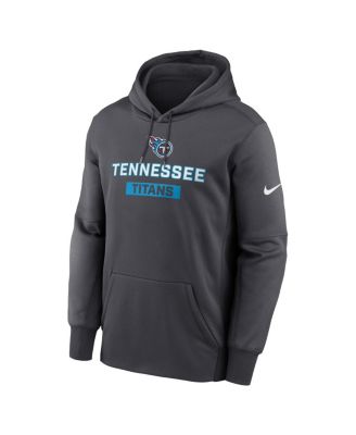 Men's Anthracite Tennessee Titans Toss Sweep Performance Pullover Hoodie