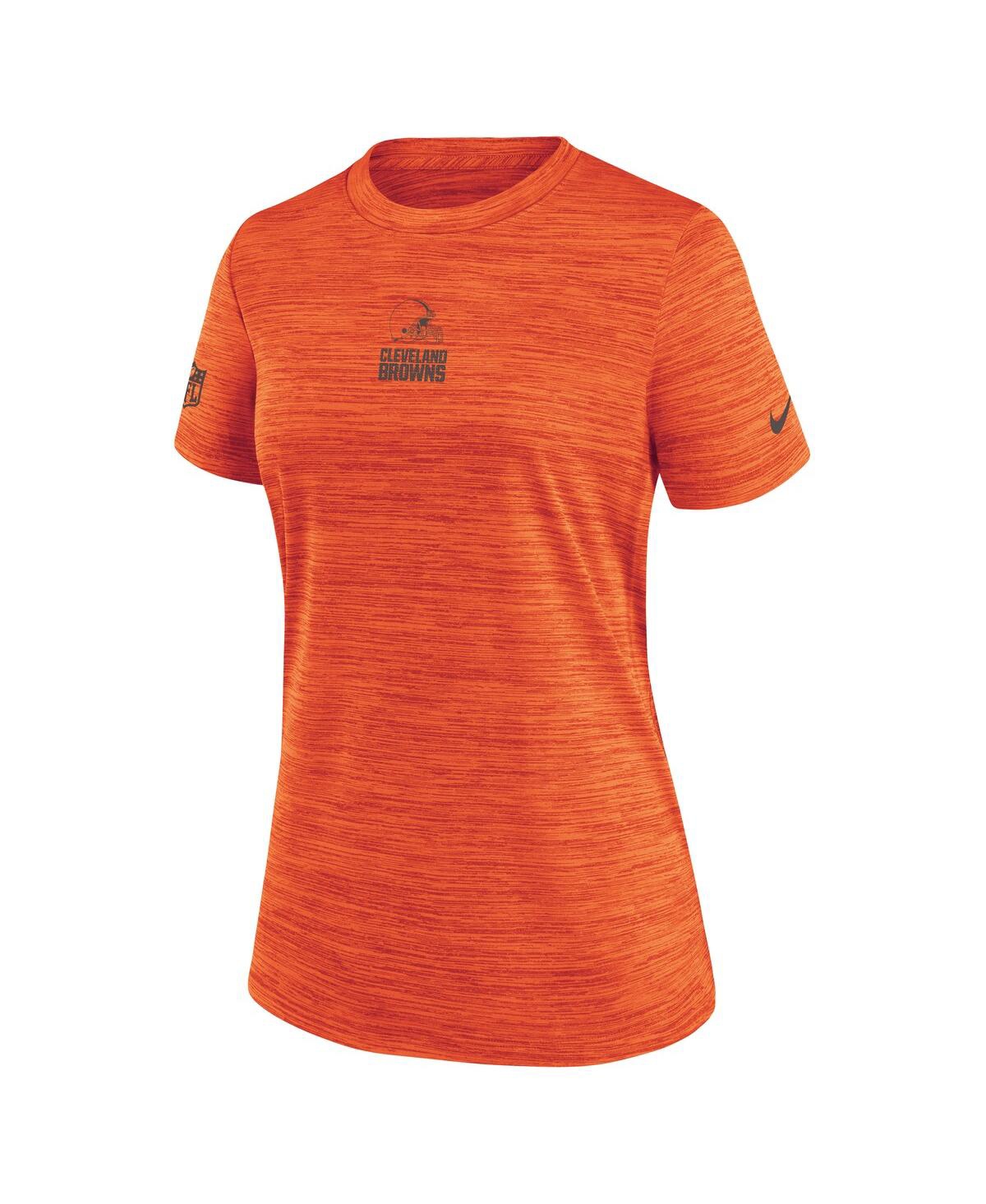 Nike Women's Orange Cleveland Browns Sideline Velocity Dri-fit T-shirt In Orange