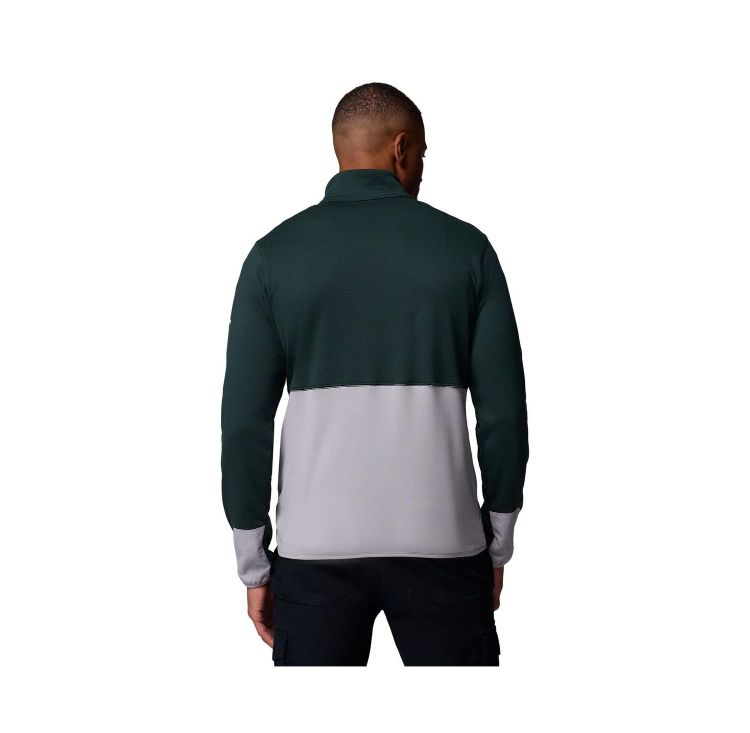 Men's Green/Gray Michigan State Spartans Hike Omni-Wick Half-Zip Pullover Sweatshirt