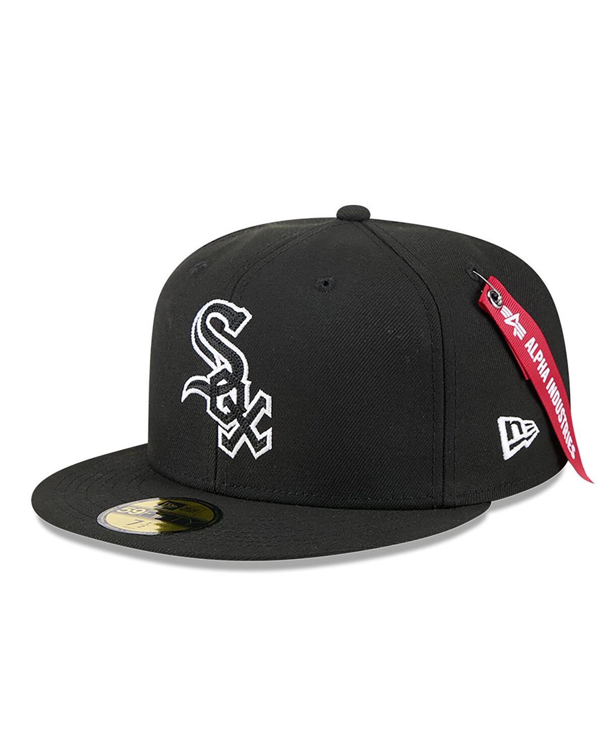 New Era X Alpha Industries Men's Black Chicago White Sox 59fifty Fitted Hat In Black