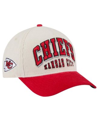 New Era - Men's Cream/Red Kansas City Chiefs Two-Tone Sided Corduroy 9FORTY A-Frame Adjustable Hat