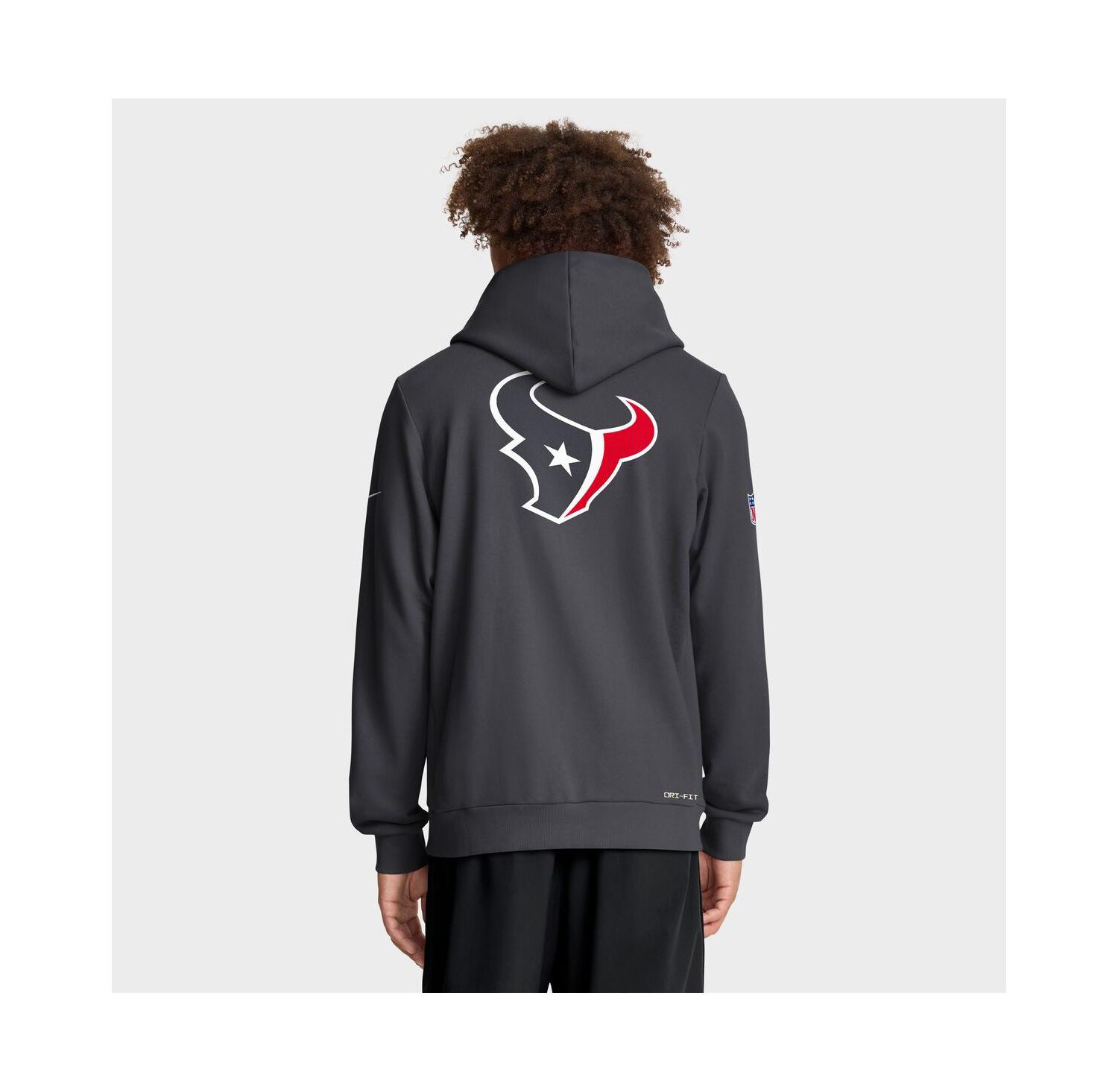 Men's Anthracite Houston Texans Sideline Standard Issue Utility Player Dri-FIT Full-Zip Hoodie