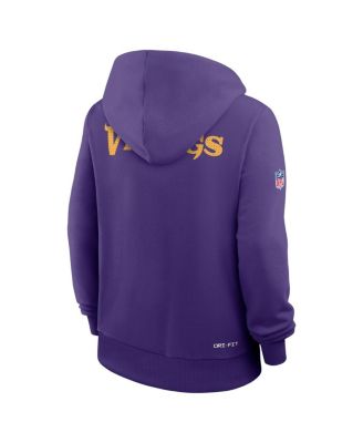 Women's Purple Minnesota Vikings Sideline Standard Issue&nbsp;Initial Home&nbsp;Dri-FIT Hoodie
