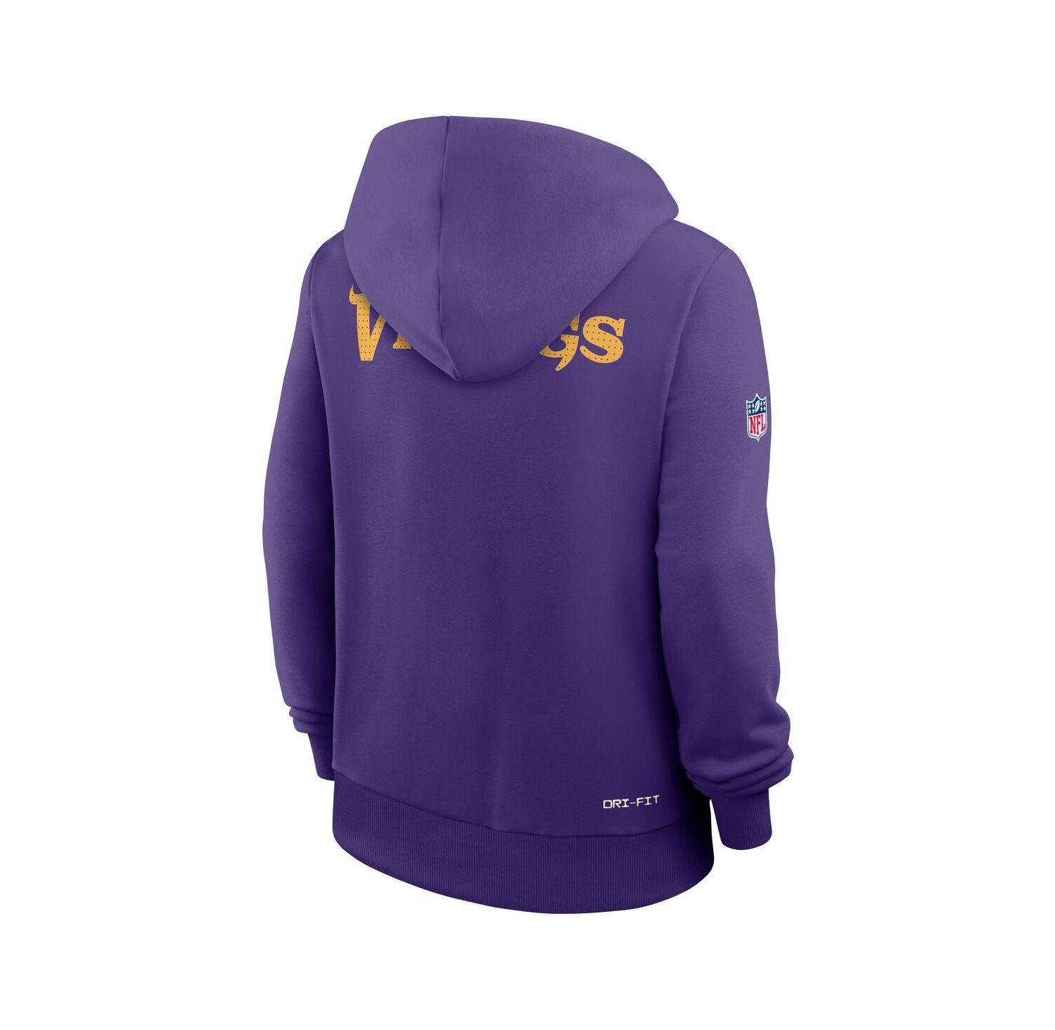 Women's Purple Minnesota Vikings Sideline Standard Issue Initial Home Dri-FIT Hoodie