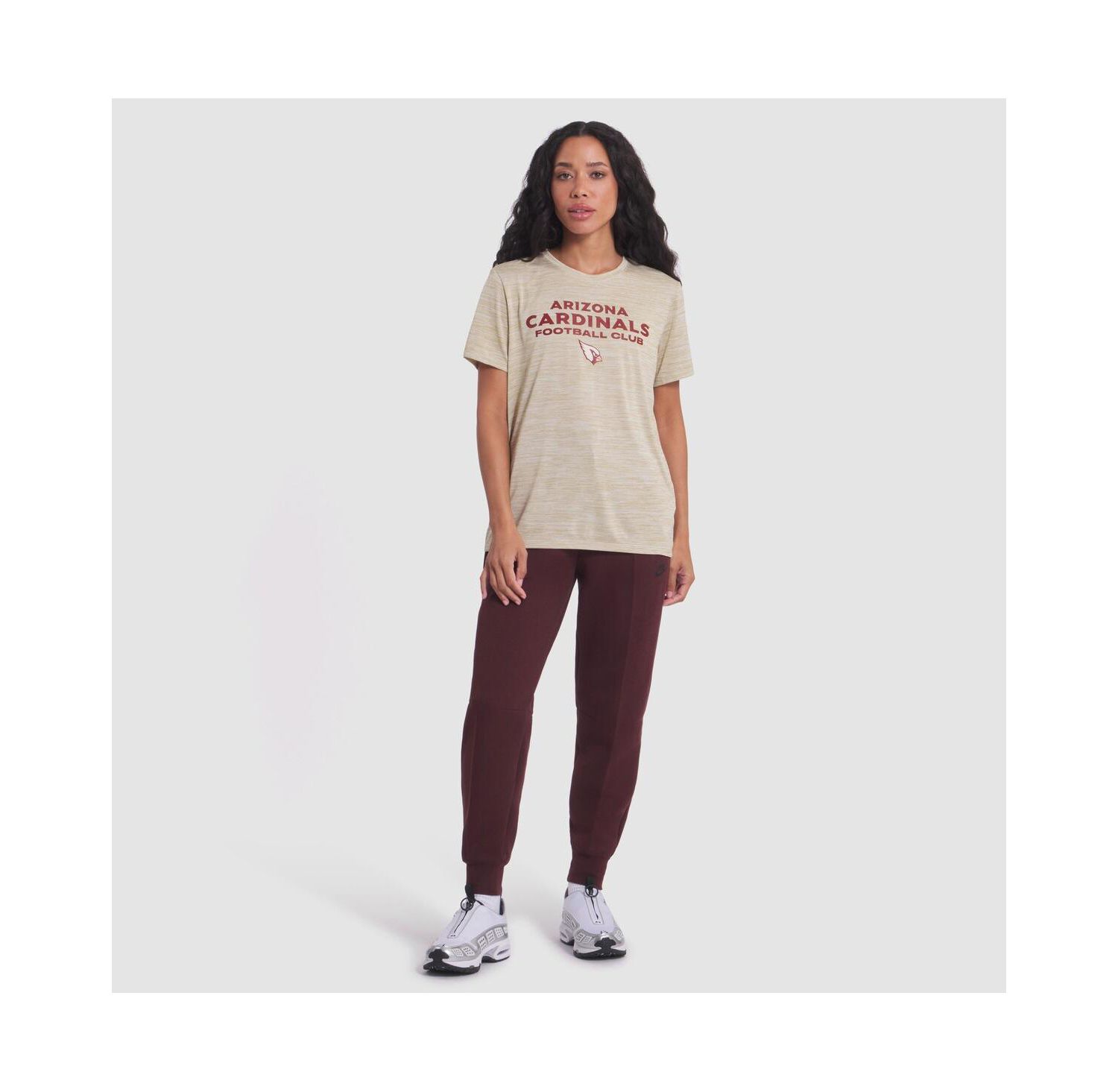 Women's Natural Arizona Cardinals 2025 Rivalries Collection Sideline Velocity Dri-FIT T-Shirt