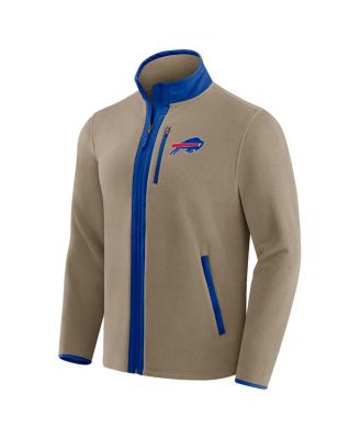 Darius Rucker Collection by x NFL Men's Tan Buffalo Bills Heavyweight Polar Fleece Full-Zip Jacket