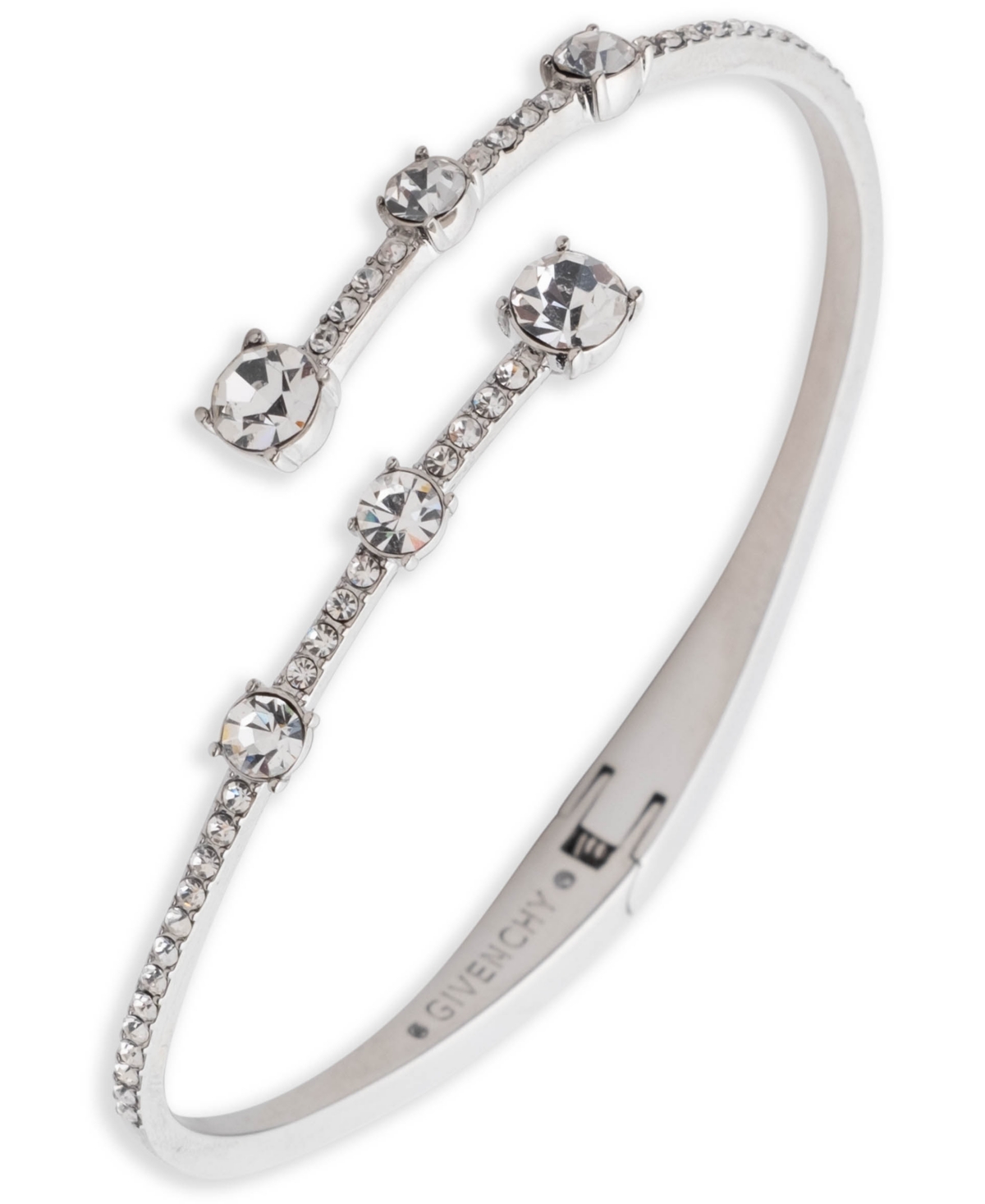 Givenchy Crystal Stone Gold-tone Bangle Bracelet In Metallic