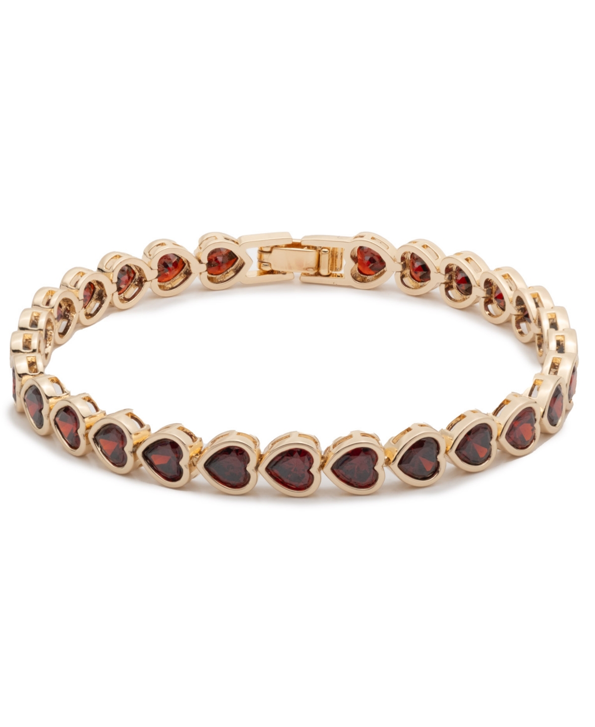 Givenchy Cubic Zirconia Crystal Stone Gold-tone Heart Flex Bracelet In Gold