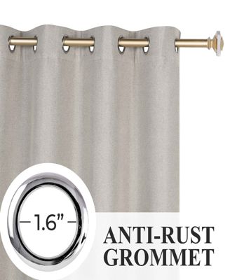 Nyan 100% Blackout Machine Washable Curtains, Set of 2 Panels, 52 X 63