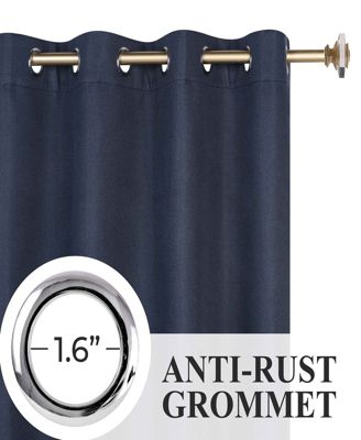 Nyan 100% Blackout Machine Washable Curtains, Set of 2 Panels, 52 X 108