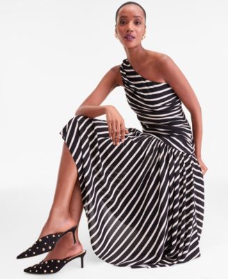 Women's One-Shoulder Asymmetric Hem Dress, Macy's Exclusive