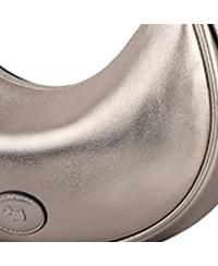 Heath Crescent Metallic Small Ziptop Shoulder Bag