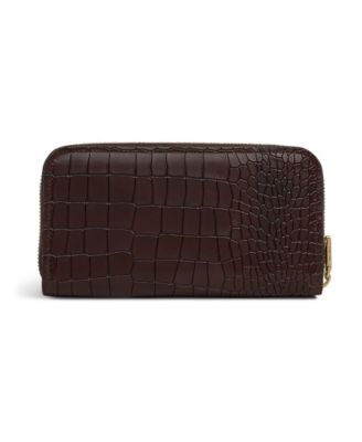Heath Crescent Croc Zip Around Wallet