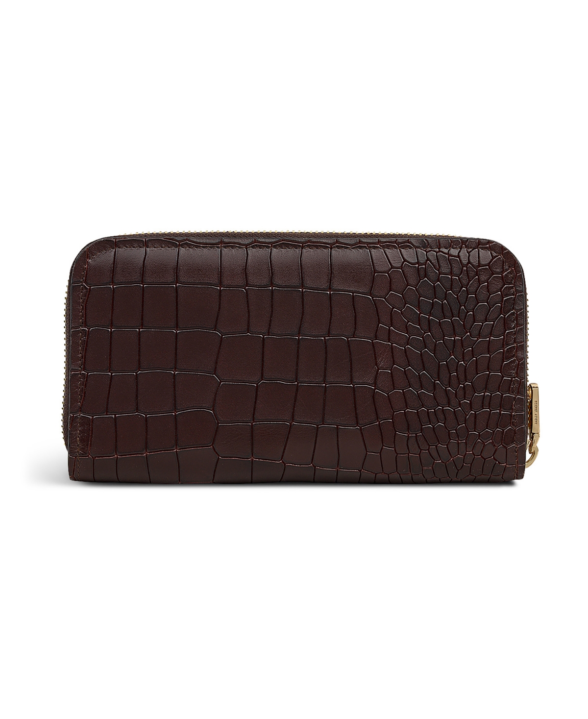 Radley London Heath Crescent Croc Zip Around Wallet In Brown