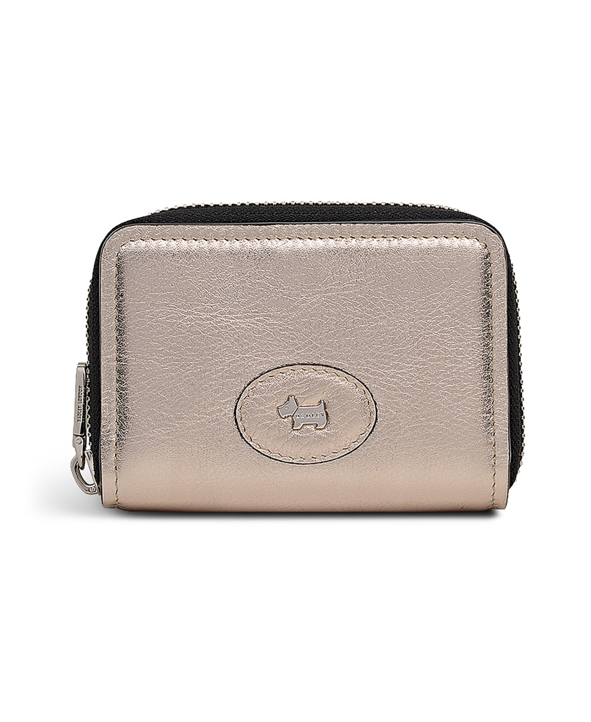 Radley London Heath Crescent Metallic Zip Around Wallet In Gold
