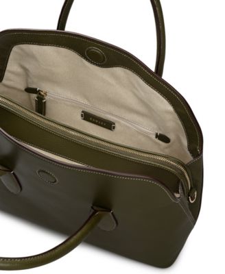 Liverpool Gardens Medium Smooth Leather Ziptop Grab Bag