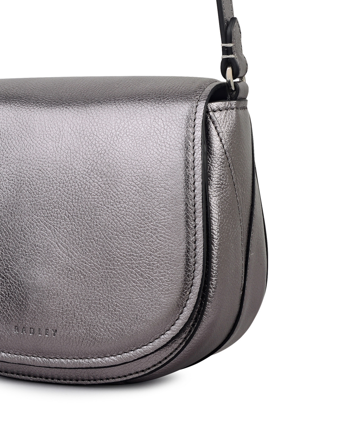 Radley London Liverpool Gardens Metallic Mini Flapover Crossbody Bag In Gray