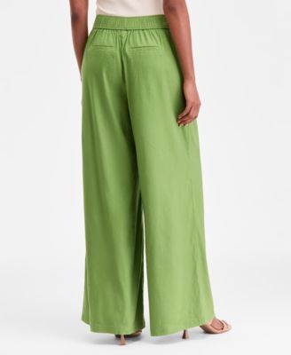 Women's Linen Pull-On Wide-Leg Pants, Macy's Exclusive