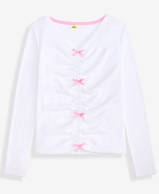 Girls 5-20 Ruched Bow V-Neck Top, Macy's Exclusive