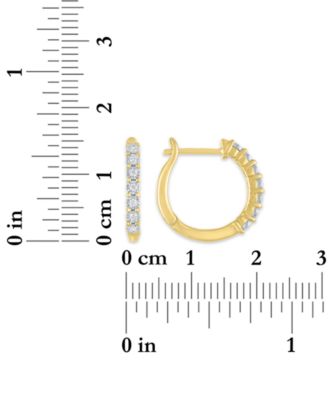 3-Pc. Diamond Earrings Set (1/5 ct. t.w.) in 14k Yellow Gold Over Sterling Silver