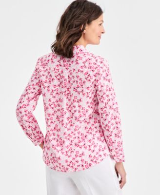 Petite Poppy Floral Shirt, Macy's Exclusive