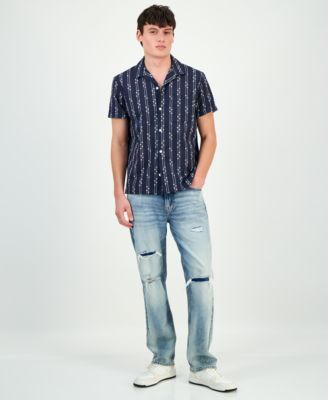 Men's Tanner Short-Sleeve Button Front Camp Shirt, Macy's Exclusive