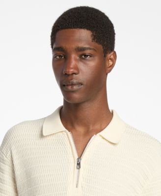 Men's Ribbed Short Sleeve Sweater