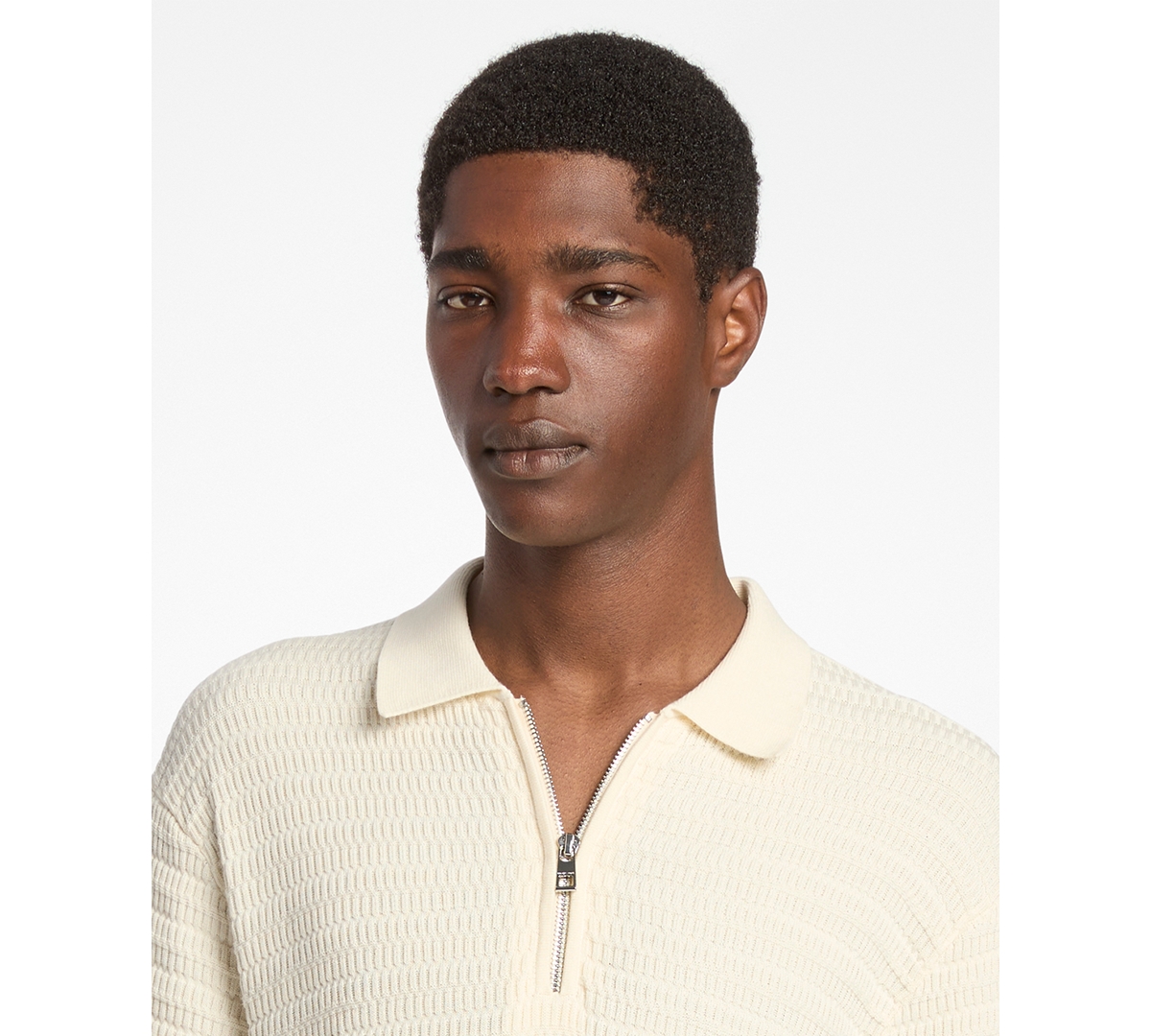 Michael Kors Men's Ribbed Short Sleeve Sweater