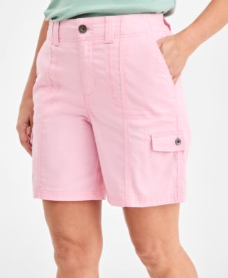 Women's Mid-Rise Comfort-Waist Cargo Shorts, Exclusively at Macy's