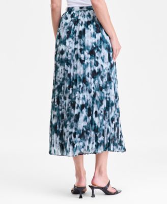Women's Printed Pleated Midi Skirt, Macy's Exclusive