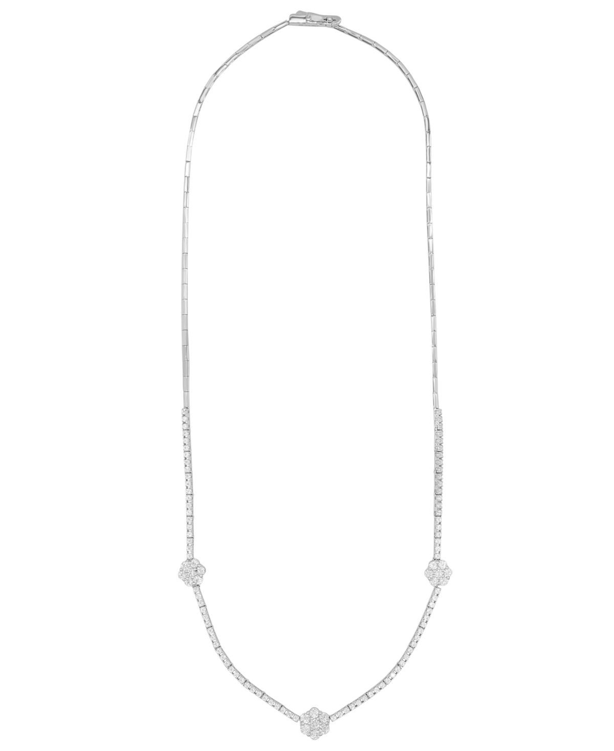 Wrapped in Love Diamond Tennis Flower Necklace (2.5 ct. t.w.) in 14K White Gold
